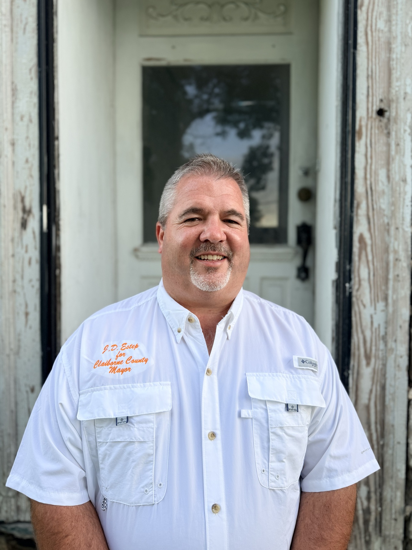 JD Estep in his campaign shirt