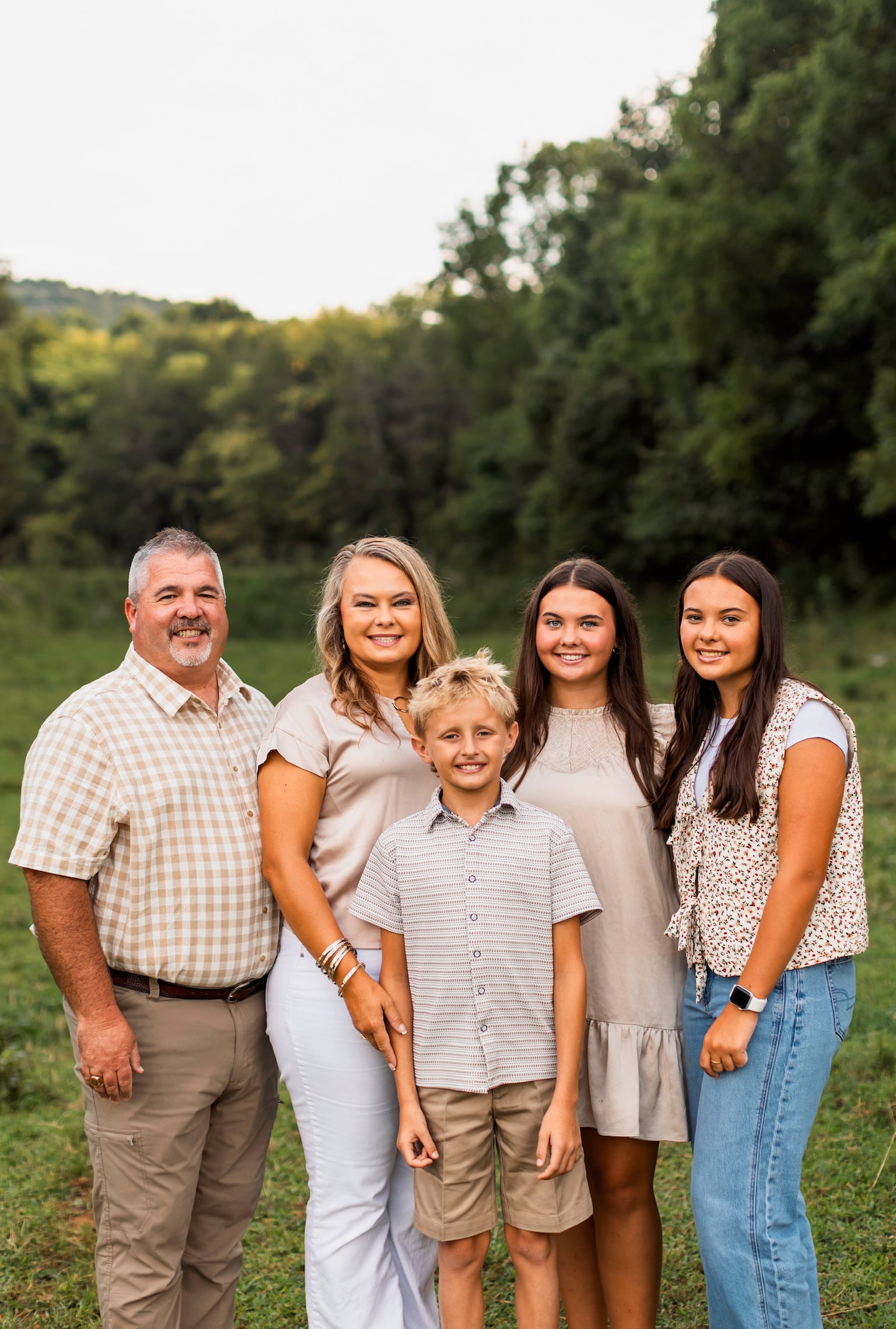 JD Estep with his wife Whitney and their children